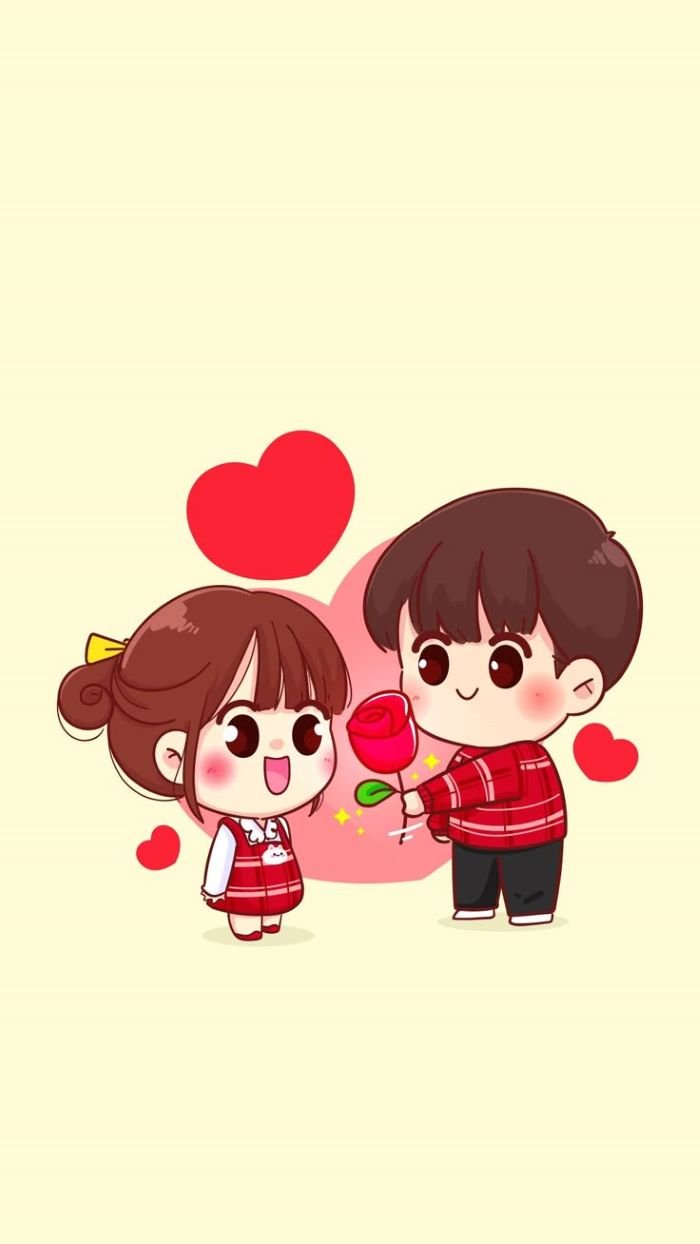 Ảnh cặp đôi chibi học sinh
