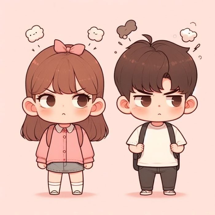 Ảnh cặp đôi chibi cute ngất ngây