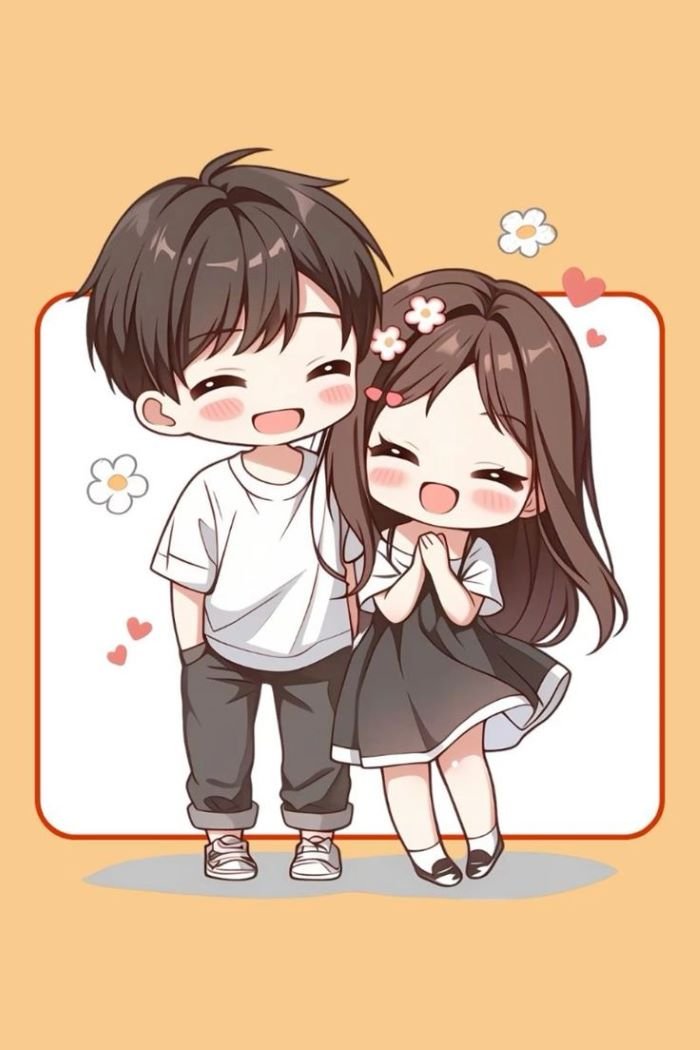 Ảnh chibi cặp đôi đáng yêu