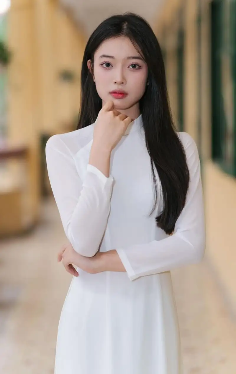 gái xinh mặc áo dài 11
