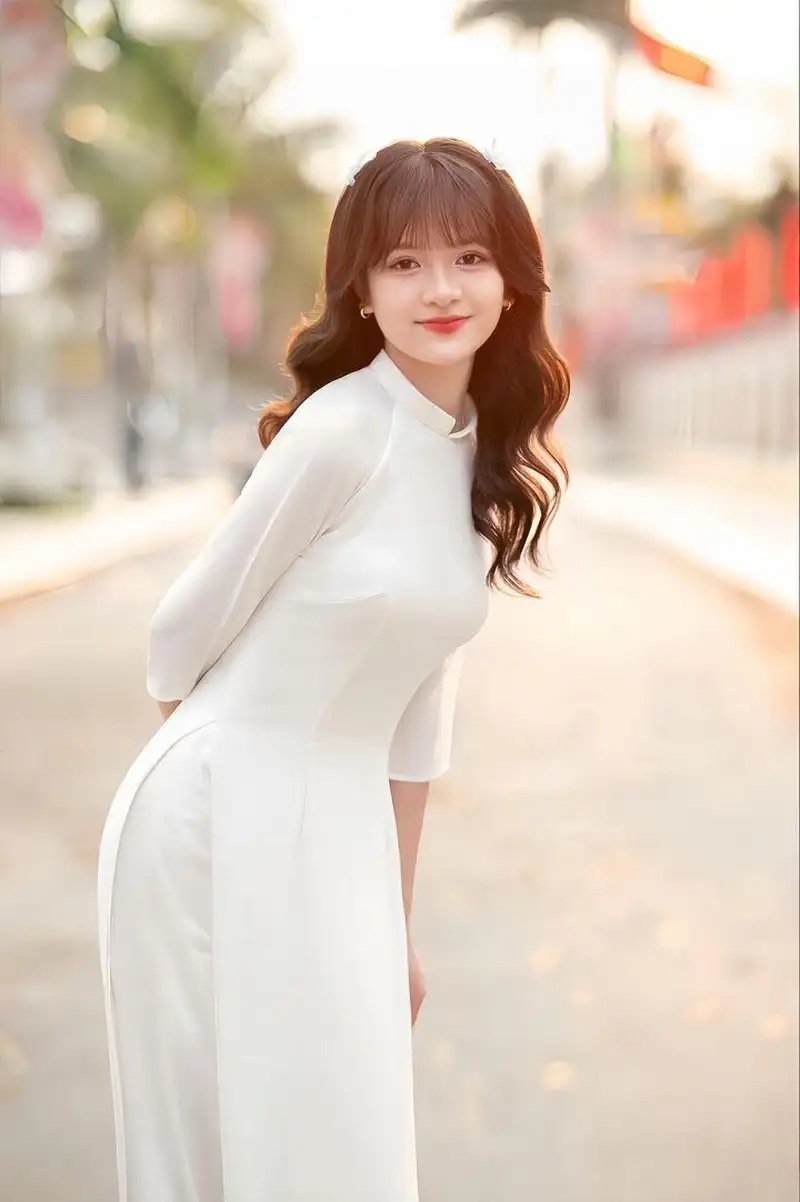 gái xinh mặc áo dài 13