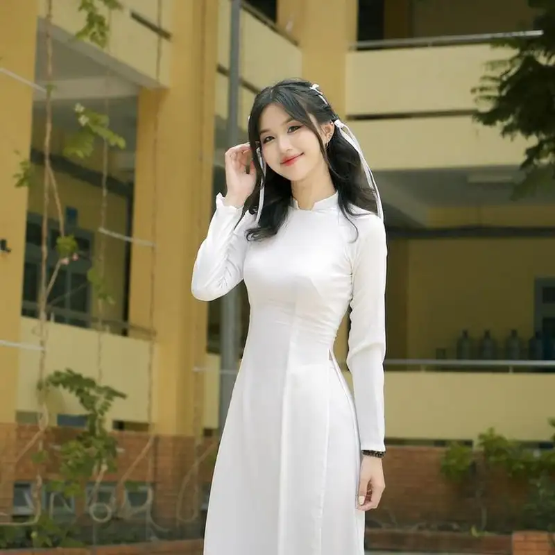 gái xinh mặc áo dài 14