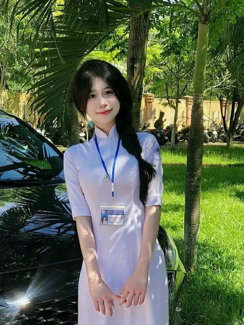 gái xinh mặc áo dài