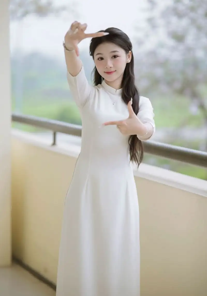 gái xinh mặc áo dài 8