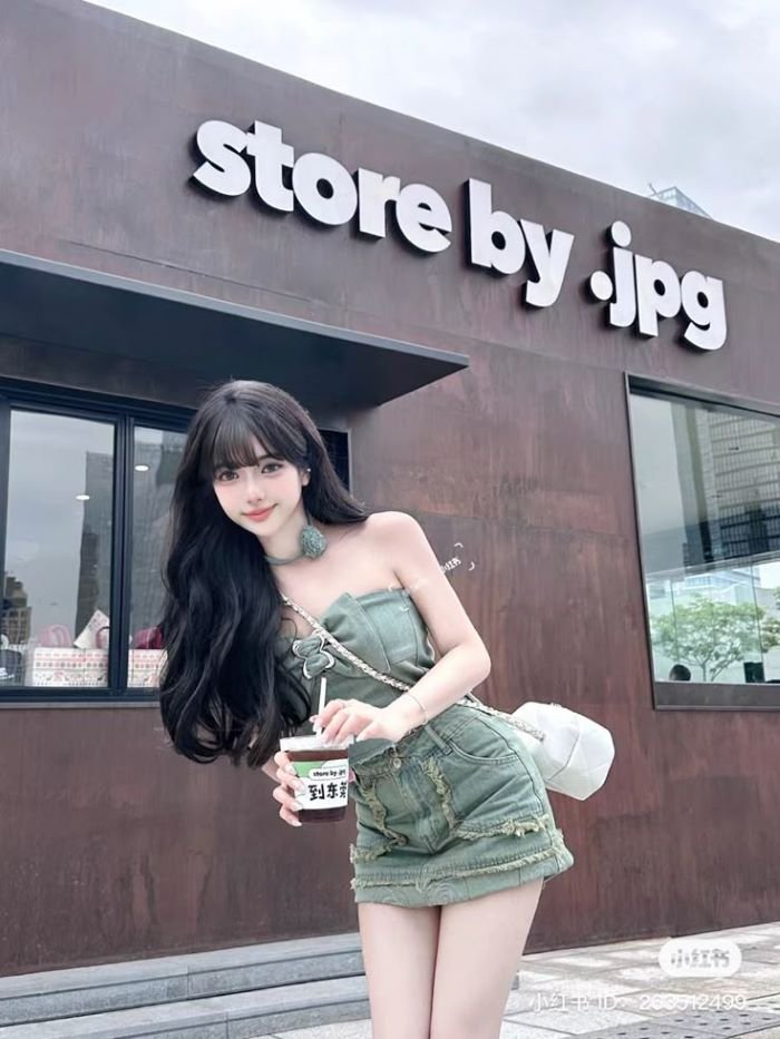 gái xinh trung quốc mặc váy ngắn 18